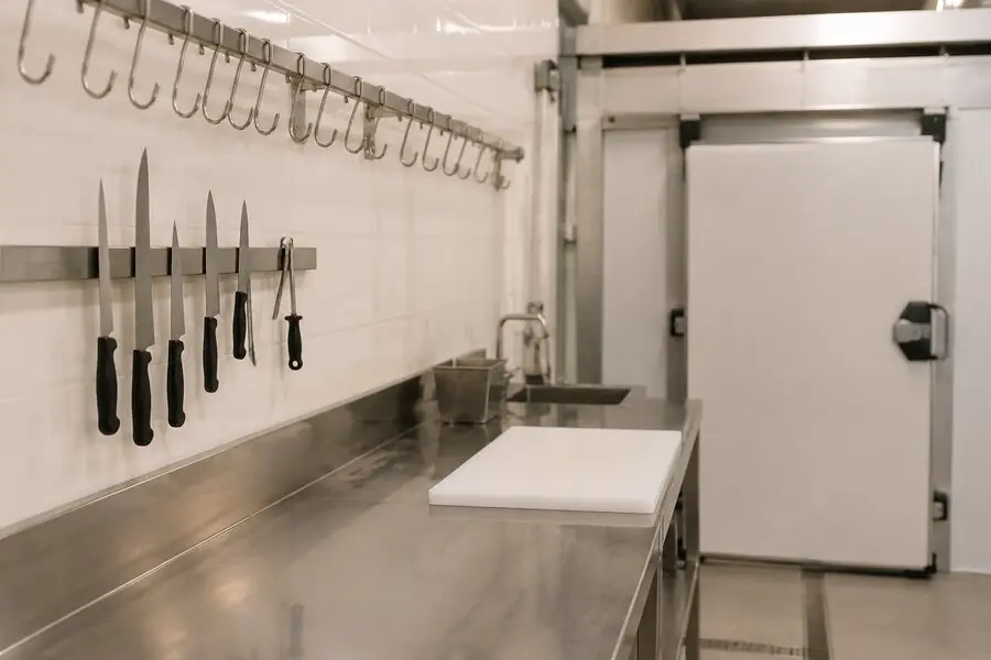Kesimhanede kullanılan hijyenik paslanmaz çelik ekipmanlar