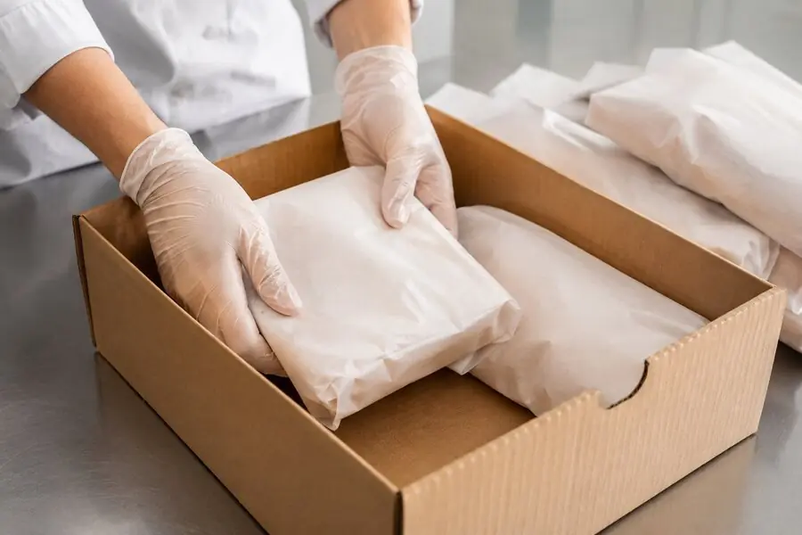 Etin hijyenik olarak paketlenip teslimata hazırlanması